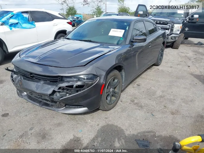 2020 Dodge Charger Sxt Rwd VIN: 2C3CDXBGXLH153817 Lot: 40805783