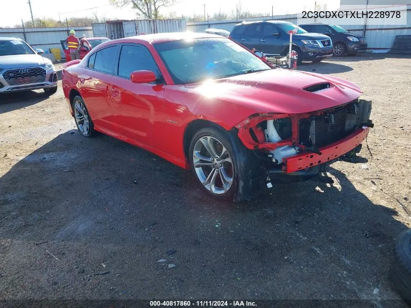 2020 Dodge Charger R/T Rwd VIN: 2C3CDXCTXLH228978 Lot: 40817860