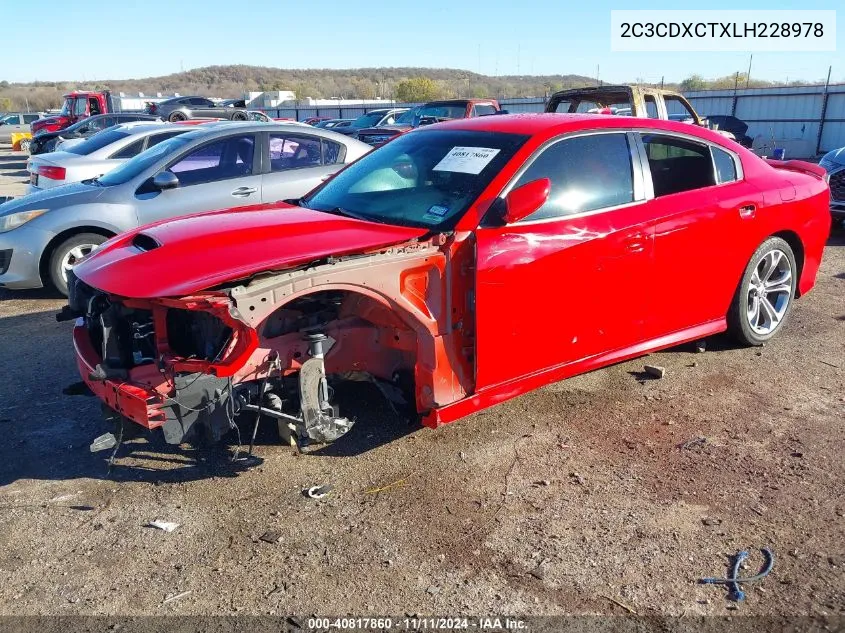 2020 Dodge Charger R/T Rwd VIN: 2C3CDXCTXLH228978 Lot: 40817860