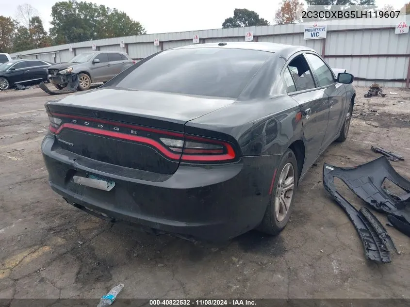 2020 Dodge Charger Sxt Rwd VIN: 2C3CDXBG5LH119607 Lot: 40822532