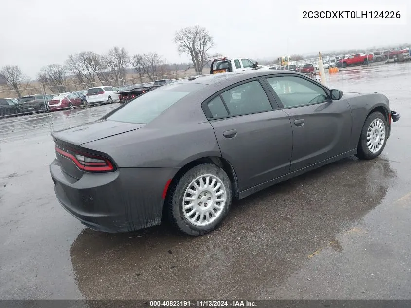 2020 Dodge Charger Police Awd VIN: 2C3CDXKT0LH124226 Lot: 40823191