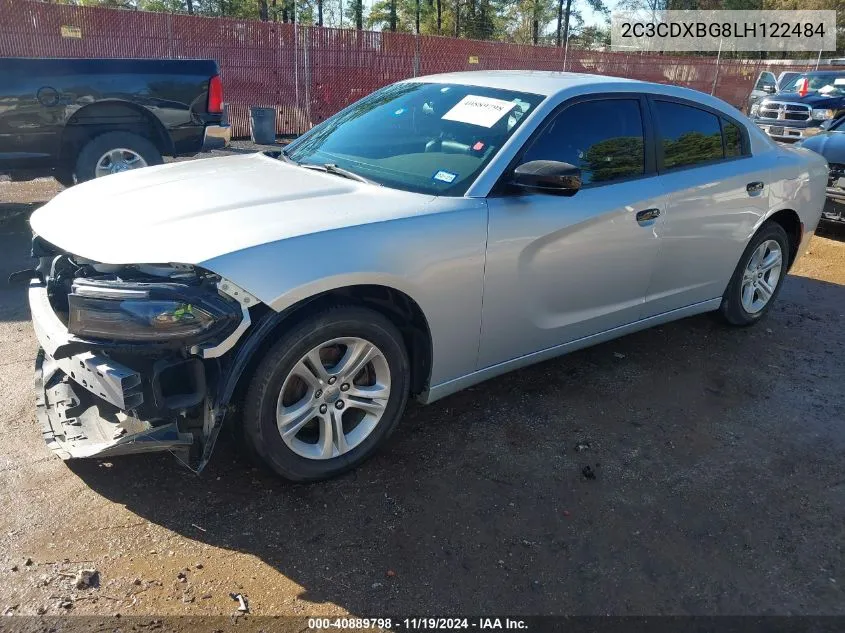 2020 Dodge Charger Sxt Rwd VIN: 2C3CDXBG8LH122484 Lot: 40889798