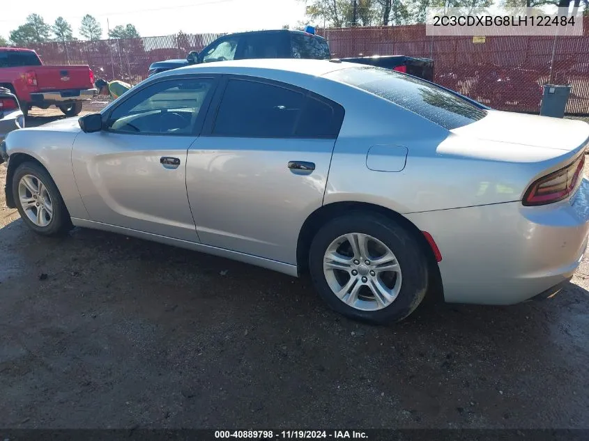 2020 Dodge Charger Sxt Rwd VIN: 2C3CDXBG8LH122484 Lot: 40889798