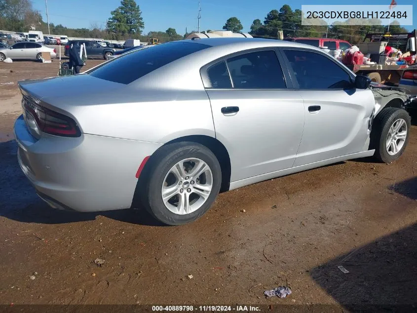 2020 Dodge Charger Sxt Rwd VIN: 2C3CDXBG8LH122484 Lot: 40889798