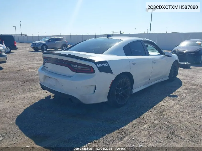 2021 Dodge Charger R/T Rwd VIN: 2C3CDXCTXMH587880 Lot: 38885051