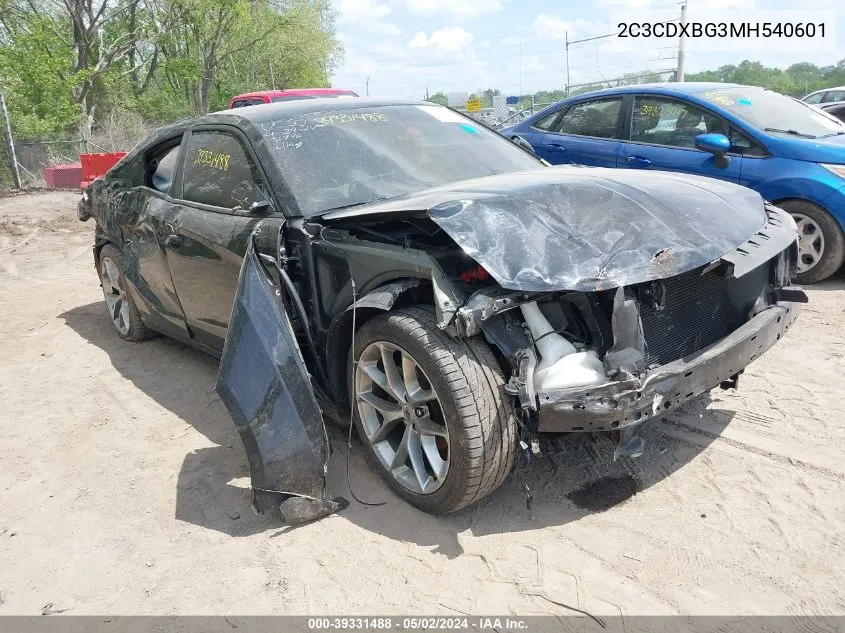 2021 Dodge Charger Sxt Rwd VIN: 2C3CDXBG3MH540601 Lot: 39331488