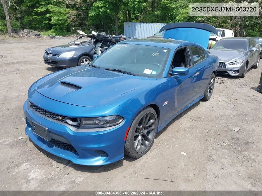 2021 Dodge Charger Scat Pack Rwd VIN: 2C3CDXGJ7MH503720 Lot: 39454353