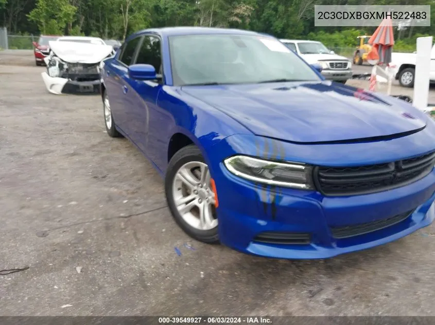 2021 Dodge Charger Sxt Rwd VIN: 2C3CDXBGXMH522483 Lot: 39549927