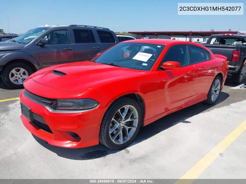 2021 Dodge Charger Gt Rwd VIN: 2C3CDXHG1MH542077 Lot: 39599819