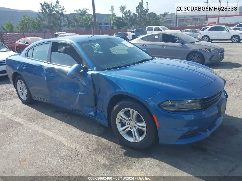 2021 Dodge Charger Sxt Rwd VIN: 2C3CDXBG6MH628333 Lot: 39682460