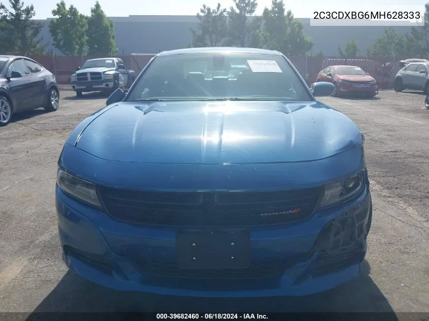 2021 Dodge Charger Sxt Rwd VIN: 2C3CDXBG6MH628333 Lot: 39682460