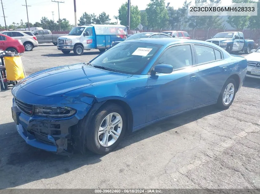 2021 Dodge Charger Sxt Rwd VIN: 2C3CDXBG6MH628333 Lot: 39682460