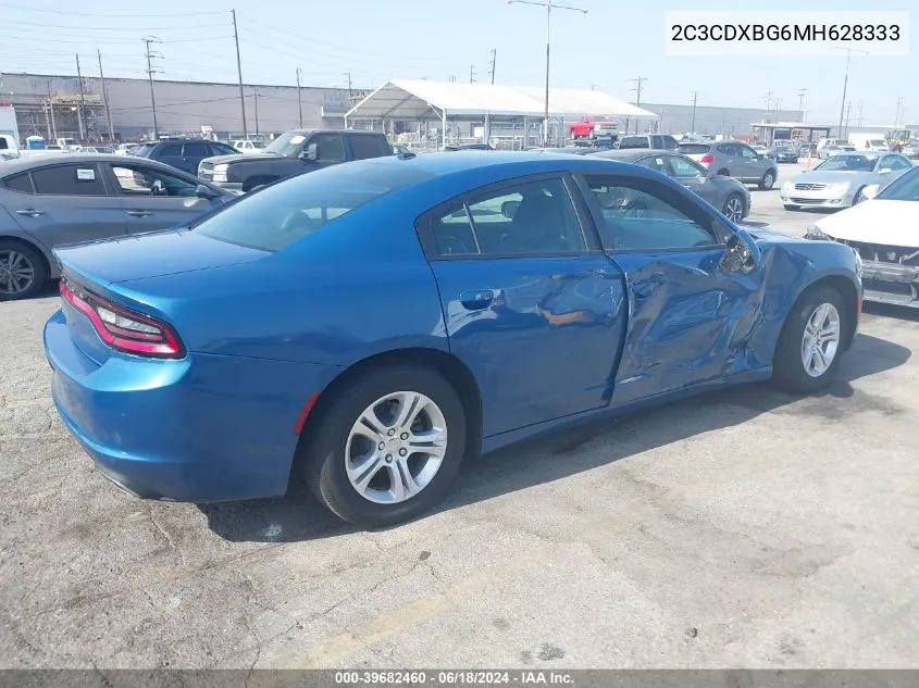 2021 Dodge Charger Sxt Rwd VIN: 2C3CDXBG6MH628333 Lot: 39682460