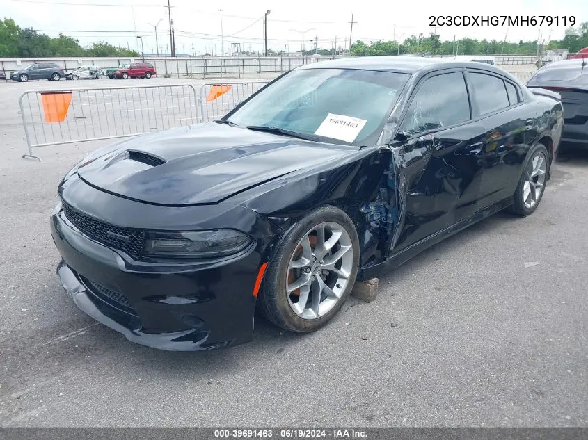 2021 Dodge Charger Gt Rwd VIN: 2C3CDXHG7MH679119 Lot: 39691463