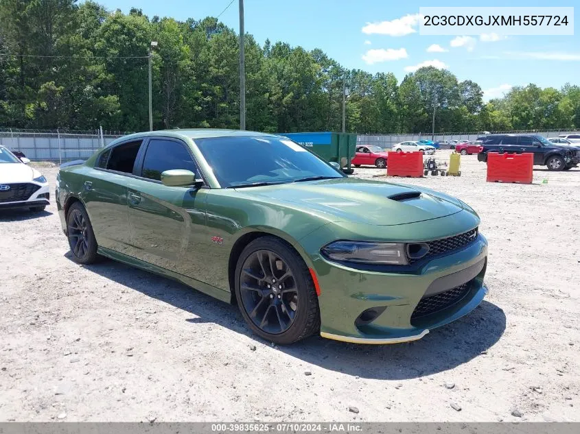 2021 Dodge Charger Scat Pack Rwd VIN: 2C3CDXGJXMH557724 Lot: 39835625