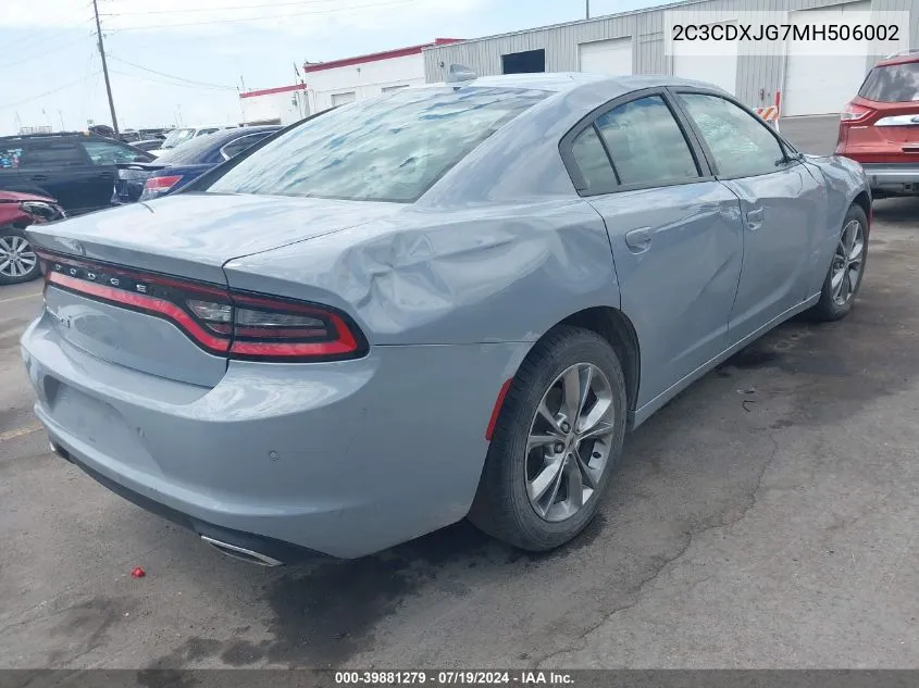 2021 Dodge Charger Sxt Awd VIN: 2C3CDXJG7MH506002 Lot: 39881279