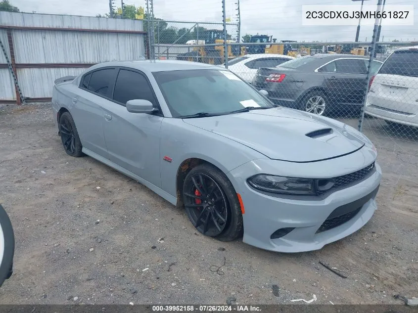 2021 Dodge Charger Scat Pack Rwd VIN: 2C3CDXGJ3MH661827 Lot: 39952158