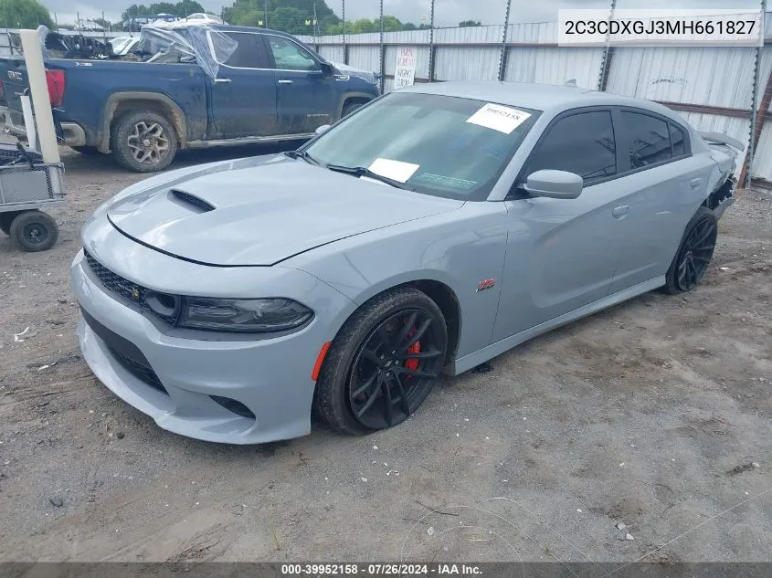 2021 Dodge Charger Scat Pack Rwd VIN: 2C3CDXGJ3MH661827 Lot: 39952158