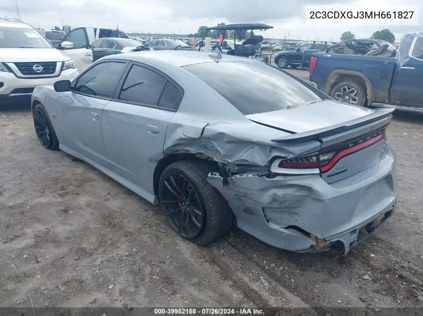 2021 Dodge Charger Scat Pack Rwd VIN: 2C3CDXGJ3MH661827 Lot: 39952158