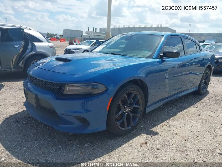 2021 Dodge Charger Gt Rwd VIN: 2C3CDXHG9MH557457 Lot: 39977811