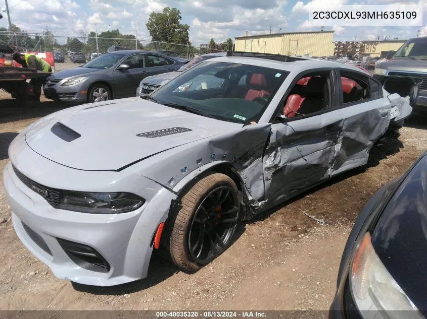 2021 Dodge Charger Srt Hellcat Widebody Rwd VIN: 2C3CDXL93MH635109 Lot: 40035320