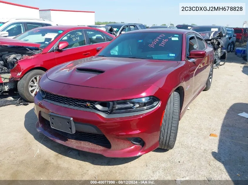 2021 Dodge Charger Scat Pack Rwd VIN: 2C3CDXGJ2MH678828 Lot: 40077998