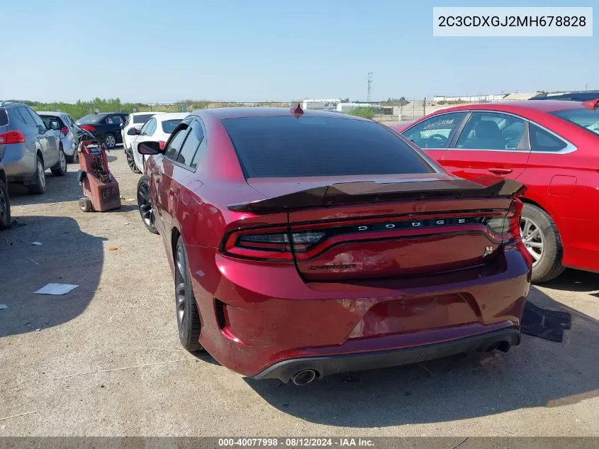 2021 Dodge Charger Scat Pack Rwd VIN: 2C3CDXGJ2MH678828 Lot: 40077998