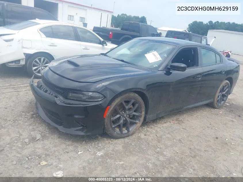 2021 Dodge Charger Gt Rwd VIN: 2C3CDXHG0MH629159 Lot: 40085323