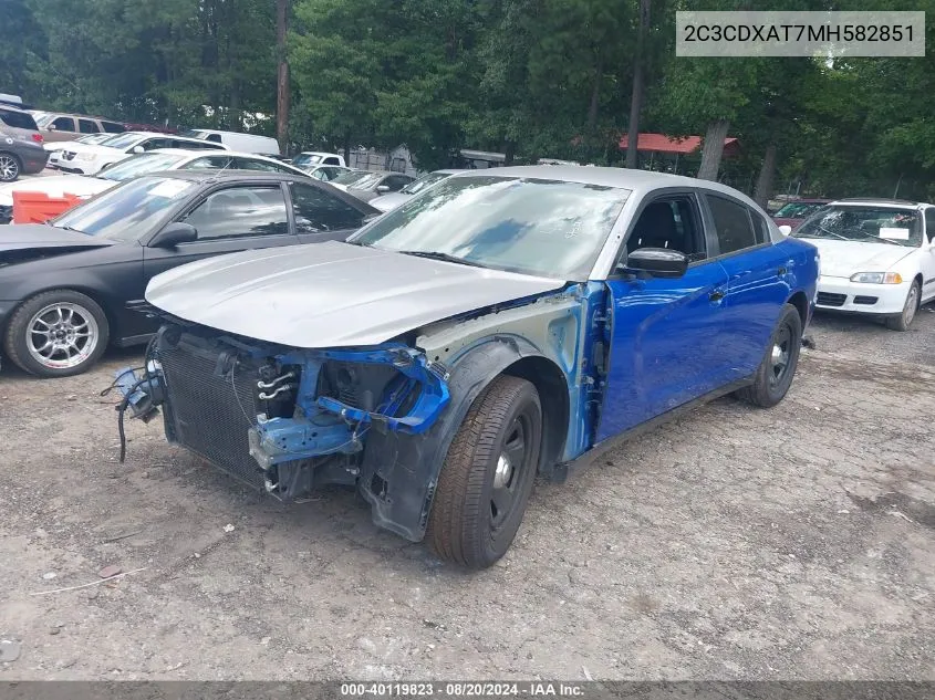 2021 Dodge Charger Police VIN: 2C3CDXAT7MH582851 Lot: 40119823