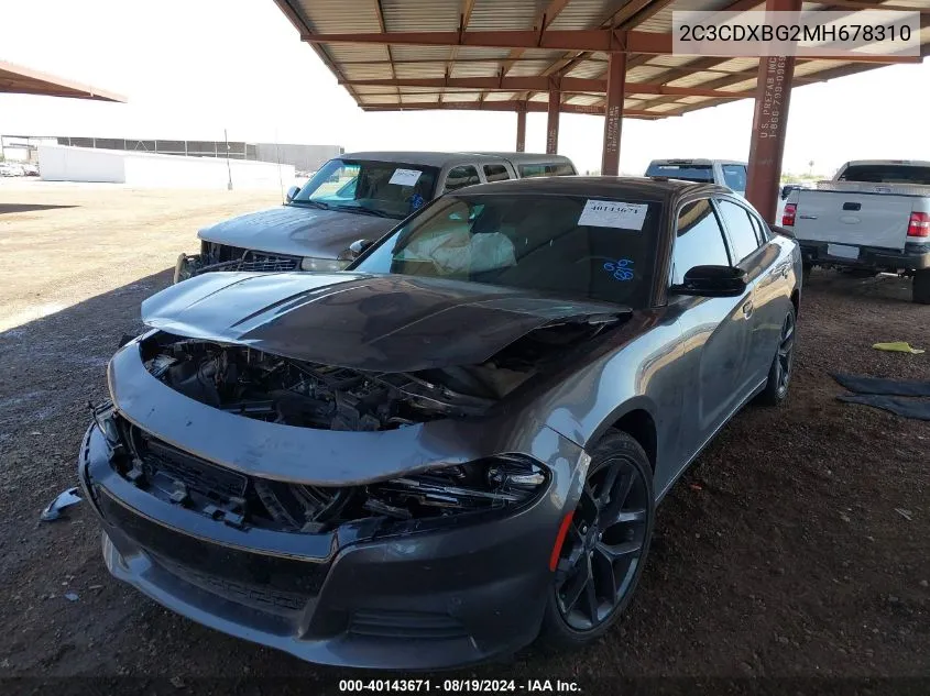 2021 Dodge Charger Sxt Rwd VIN: 2C3CDXBG2MH678310 Lot: 40143671