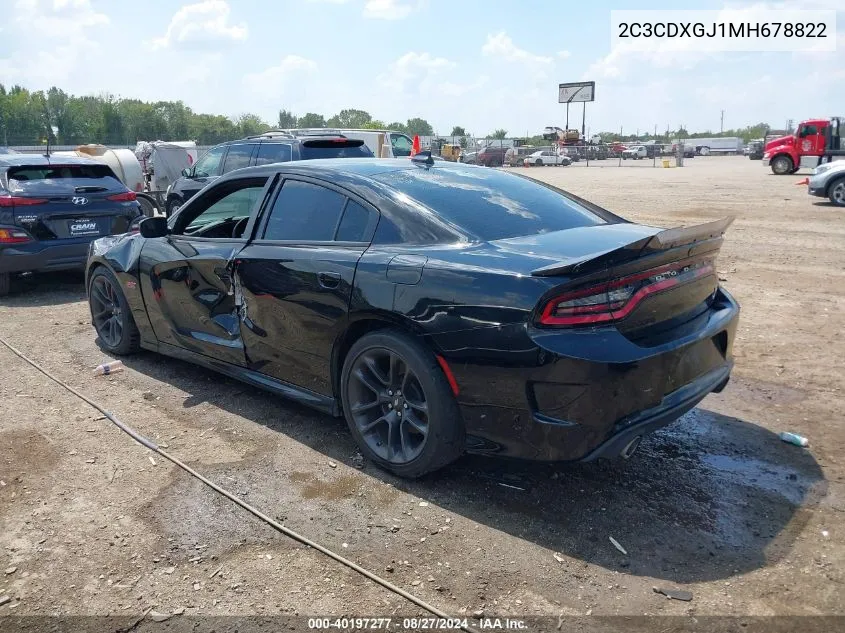 2021 Dodge Charger Scat Pack Rwd VIN: 2C3CDXGJ1MH678822 Lot: 40197277