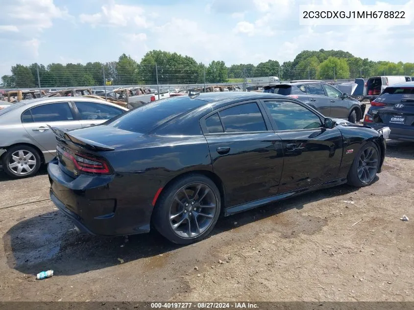 2021 Dodge Charger Scat Pack Rwd VIN: 2C3CDXGJ1MH678822 Lot: 40197277