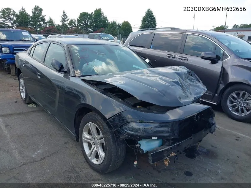 2021 Dodge Charger Sxt Rwd VIN: 2C3CDXBG6MH632656 Lot: 40225718