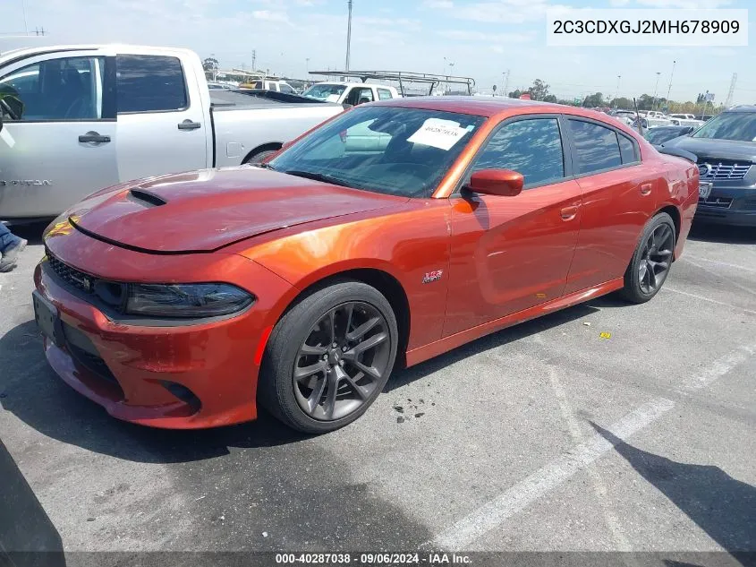 2021 Dodge Charger Scat Pack Rwd VIN: 2C3CDXGJ2MH678909 Lot: 40287038