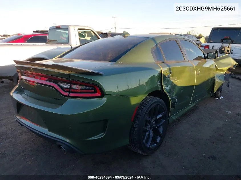 2021 Dodge Charger Gt Rwd VIN: 2C3CDXHG9MH625661 Lot: 40294394