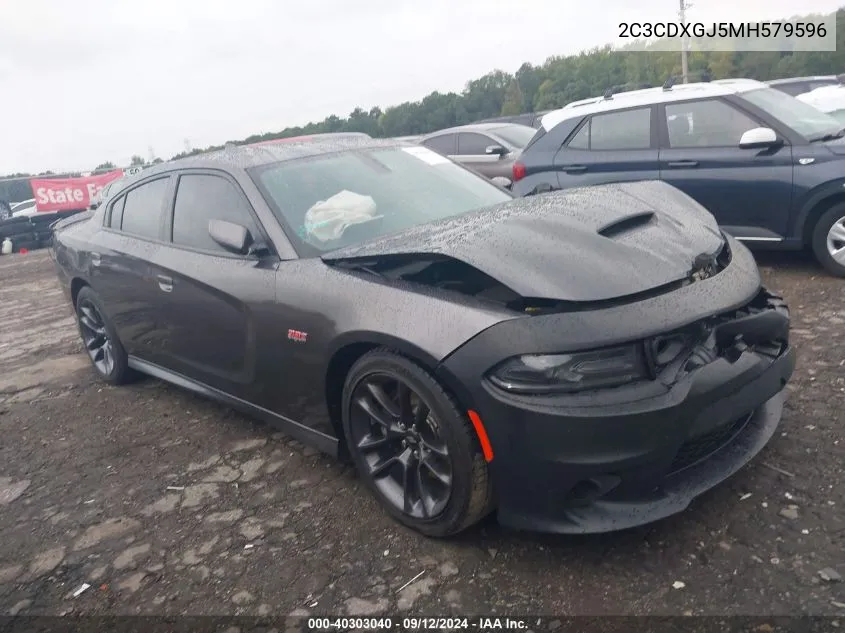 2021 Dodge Charger Scat Pack Rwd VIN: 2C3CDXGJ5MH579596 Lot: 40303040