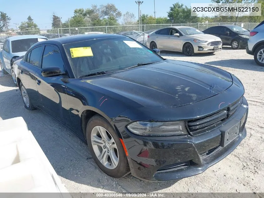 2C3CDXBG5MH522150 2021 Dodge Charger Sxt Rwd