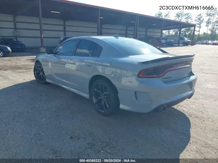 2021 Dodge Charger R/T Rwd VIN: 2C3CDXCTXMH616665 Lot: 40365222