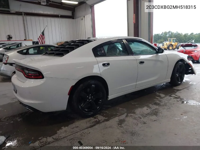 2C3CDXBG2MH518315 2021 Dodge Charger Sxt Rwd