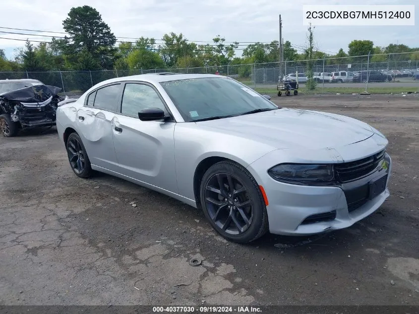 2021 Dodge Charger Sxt Rwd VIN: 2C3CDXBG7MH512400 Lot: 40377030