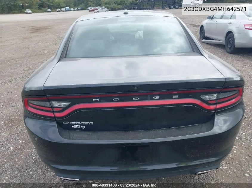 2021 Dodge Charger Sxt Rwd VIN: 2C3CDXBG4MH642571 Lot: 40391489