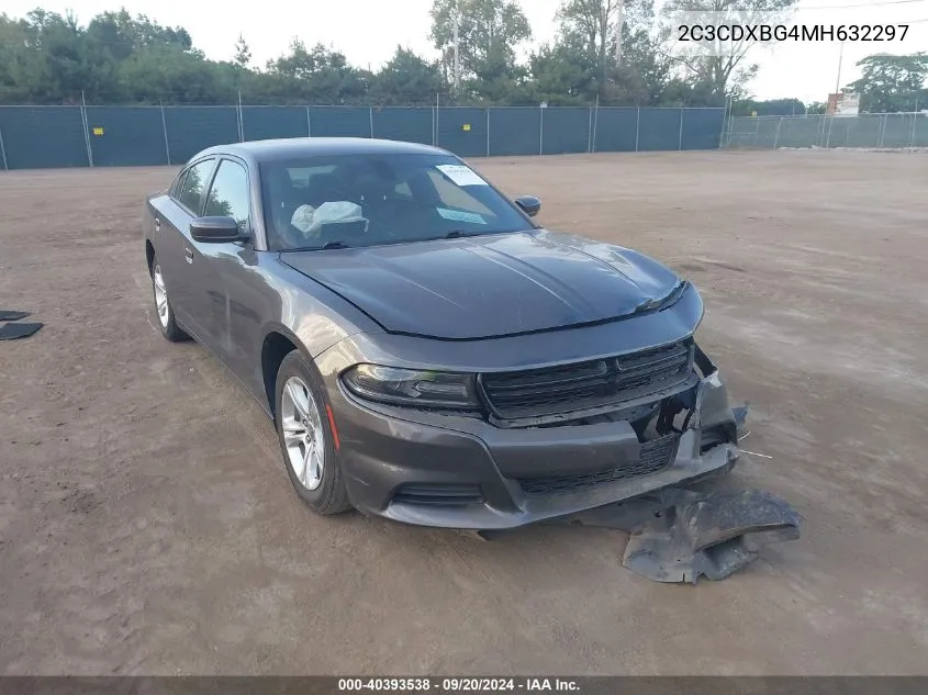 2021 Dodge Charger Sxt Rwd VIN: 2C3CDXBG4MH632297 Lot: 40393538