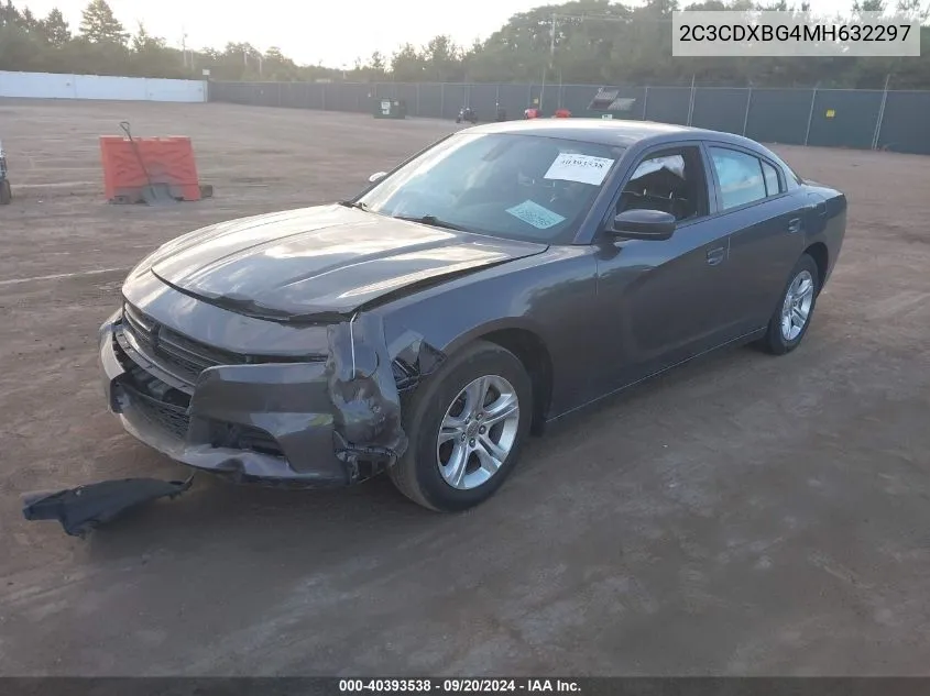 2021 Dodge Charger Sxt Rwd VIN: 2C3CDXBG4MH632297 Lot: 40393538