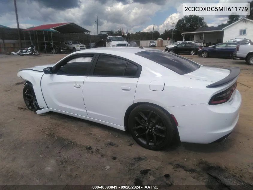 2021 Dodge Charger Sxt Rwd VIN: 2C3CDXBG5MH611779 Lot: 40393849