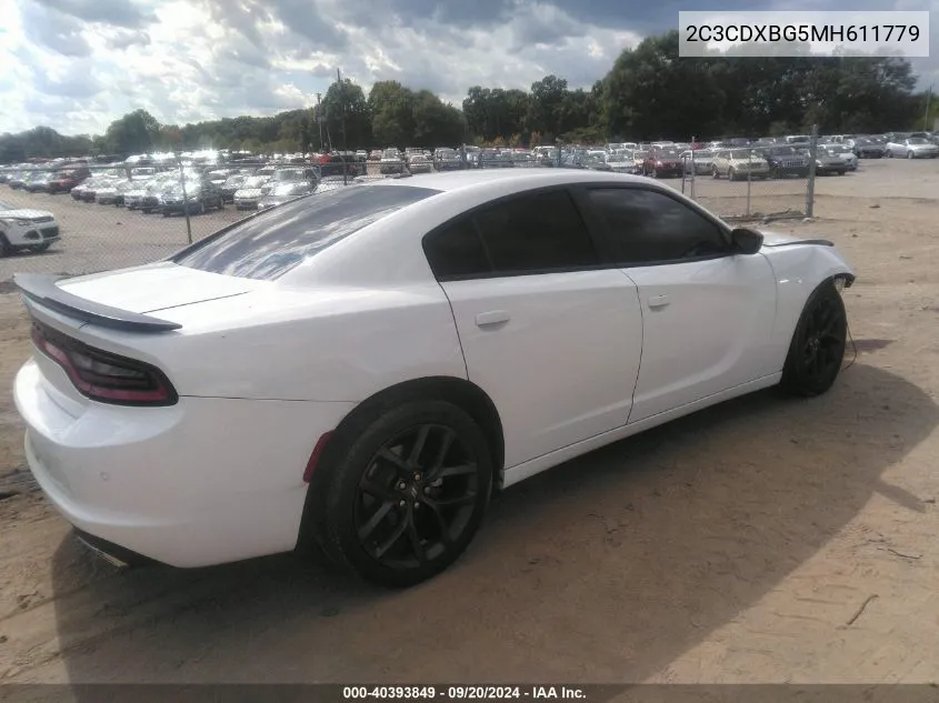 2021 Dodge Charger Sxt Rwd VIN: 2C3CDXBG5MH611779 Lot: 40393849