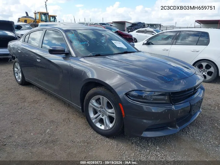 2C3CDXBG3MH659751 2021 Dodge Charger Sxt Rwd