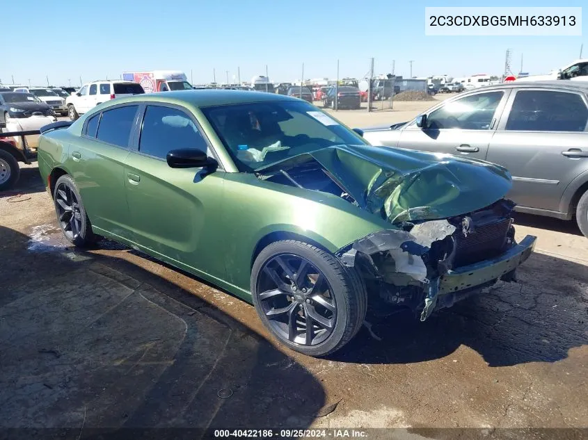 2021 Dodge Charger Sxt Rwd VIN: 2C3CDXBG5MH633913 Lot: 40422186