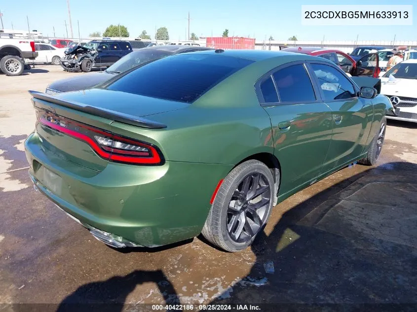 2021 Dodge Charger Sxt Rwd VIN: 2C3CDXBG5MH633913 Lot: 40422186