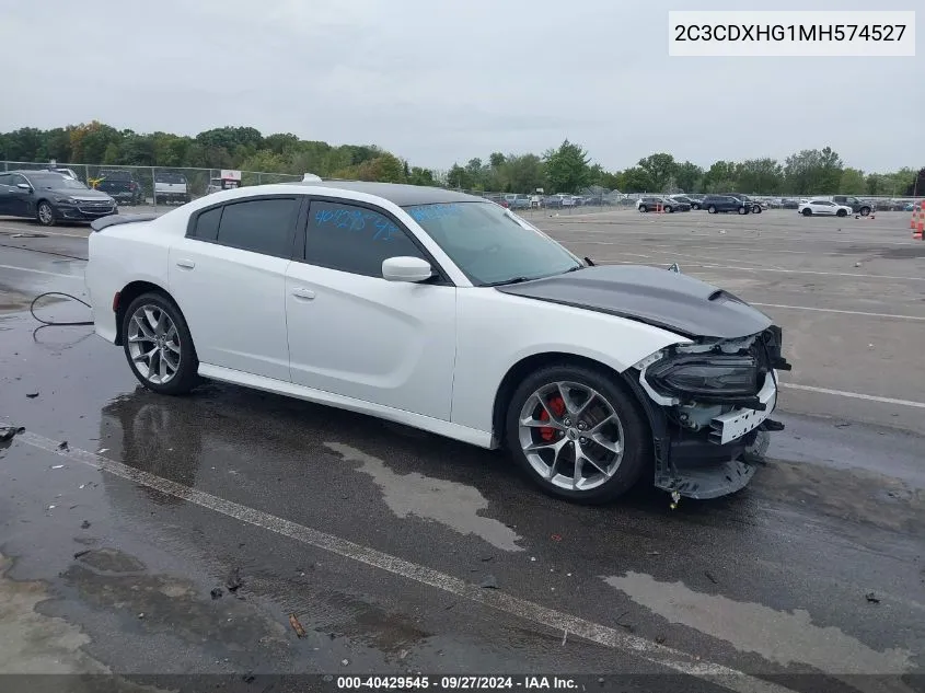 2021 Dodge Charger Gt Rwd VIN: 2C3CDXHG1MH574527 Lot: 40429545