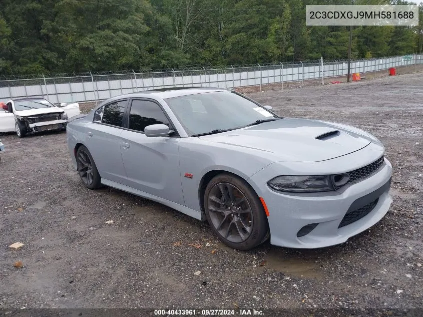 2021 Dodge Charger Scat Pack Rwd VIN: 2C3CDXGJ9MH581688 Lot: 40433961